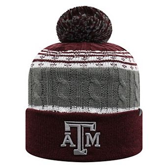 Men's Top of the World Maroon Texas A&M Aggies Altitude Cuffed Knit Hat with Pom