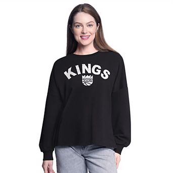 Women's G-III 4Her by Carl Banks Black Sacramento Kings Athletic Pullover Sweatshirt