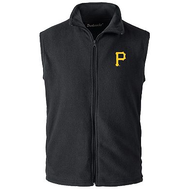 Men's Dunbrooke Black Pittsburgh Pirates Full-Zip Vest