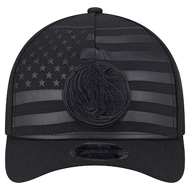 Men's New Era Black Dallas Mavericks Game Day Flag A-Frame 9FORTY Adjustable Hat