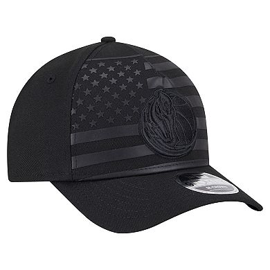 Men's New Era Black Dallas Mavericks Game Day Flag A-Frame 9FORTY Adjustable Hat