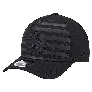 Men's New Era Black Dallas Mavericks Game Day Flag A-Frame 9FORTY Adjustable Hat