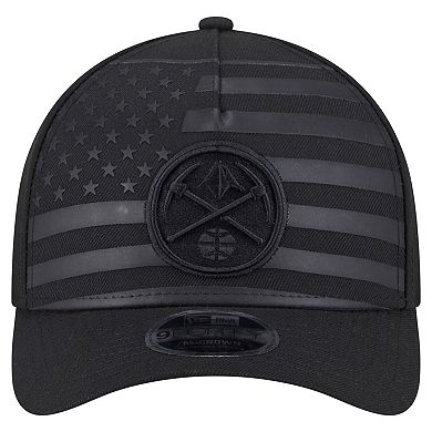 Men's New Era Black Denver Nuggets Game Day Flag A-Frame 9FORTY Adjustable Hat