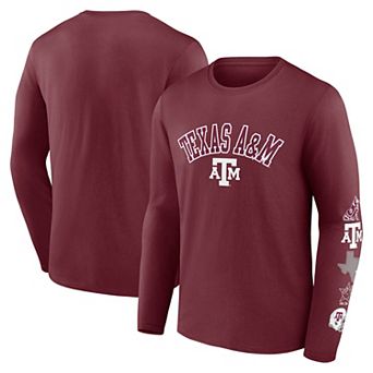 Men's Fanatics Maroon Texas A&M Aggies Badging Long Sleeve T-Shirt