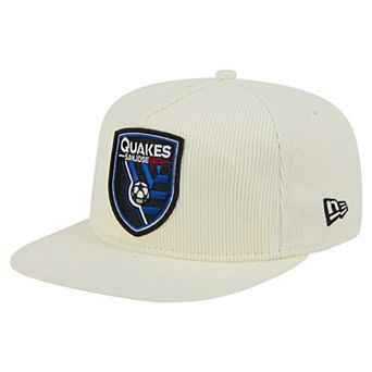 Men's New Era Cream San Jose Earthquakes 2025 Kickoff Snapback Golfer Hat