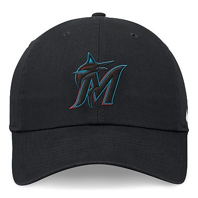 Men's Nike Black Miami Marlins Club Adjustable Hat