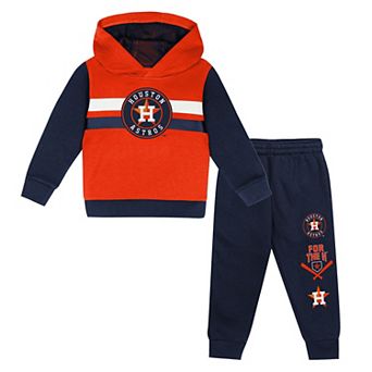 Toddler Orange/Navy Houston Astros Wind Up Pullover Hoodie and Sweatpants Set