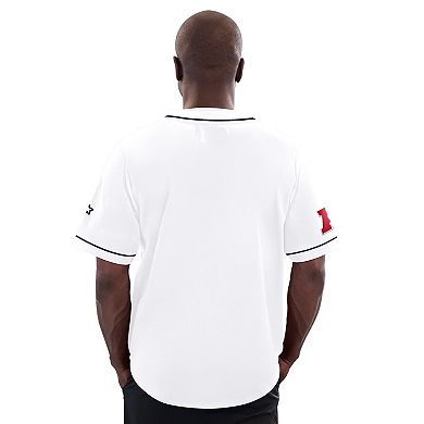 Men's�Starter White Tennessee Titans Relay Full-Button Baseball Jersey