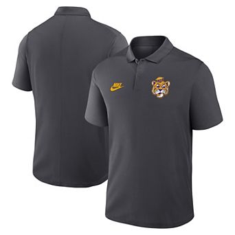 Men's Nike Anthracite LSU Tigers Primetime Victory Legacy Vault Logo Performance Polo