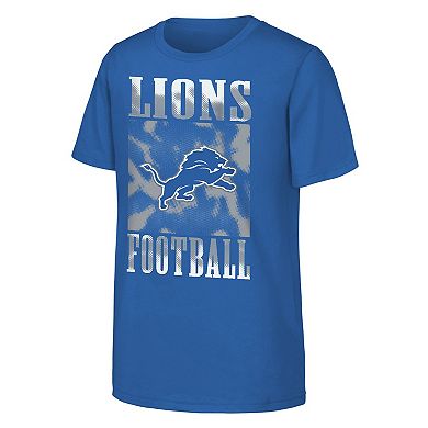 Youth Blue Detroit Lions Garage Hero T-Shirt