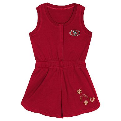 Girls Toddler Scarlet San Francisco 49ers Super Girl Romper