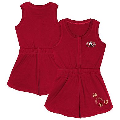Girls Toddler Scarlet San Francisco 49ers Super Girl Romper