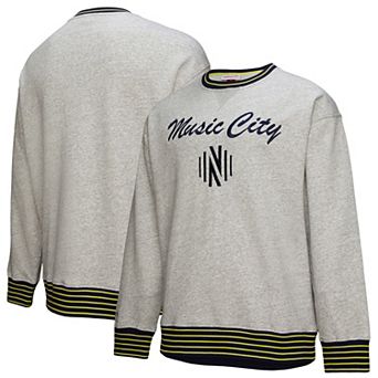 Men's Mitchell & Ness Heather Gray Nashville SC 2025 Jersey Hook Fleece Pullover Sweatshirt