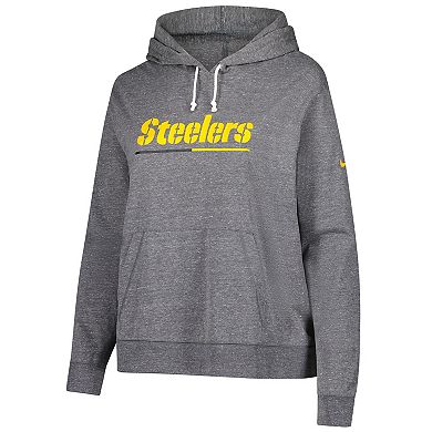 Women's Nike Heather Charcoal Pittsburgh Steelers Vintage Pullover Hoodie