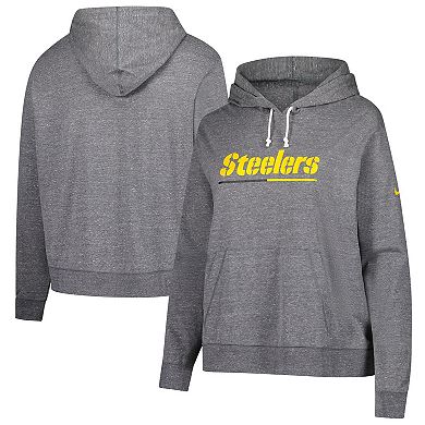 Women's Nike Heather Charcoal Pittsburgh Steelers Vintage Pullover Hoodie