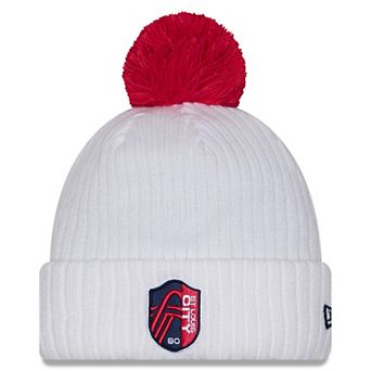 Men's New Era White St. Louis City SC 2025 Jersey Hook Cuffed Knit Hat with Pom
