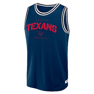 Men's Fanatics Navy Houston Texans Elements Future Ground Jersey Tank Top