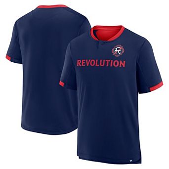 Men's Fanatics Navy New England Revolution Stoppage Time Striker T-Shirt