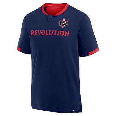 Men's Fanatics Navy New England Revolution Stoppage Time Striker T-Shirt