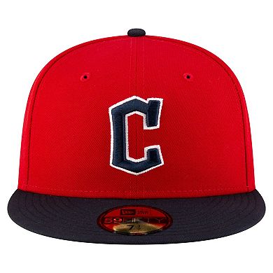 Men's New Era Red/Black Cleveland Guardians Authentic Collection On Field 59FIFTY Fitted Hat