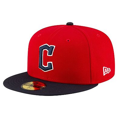 Men's New Era Red/Black Cleveland Guardians Authentic Collection On Field 59FIFTY Fitted Hat