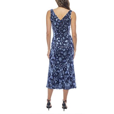 Women's Marina V-Neck Embroidered Midi Dress