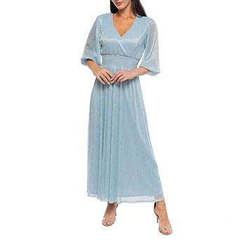 Women's Marina Pleated Metallic Smock Waist Dress