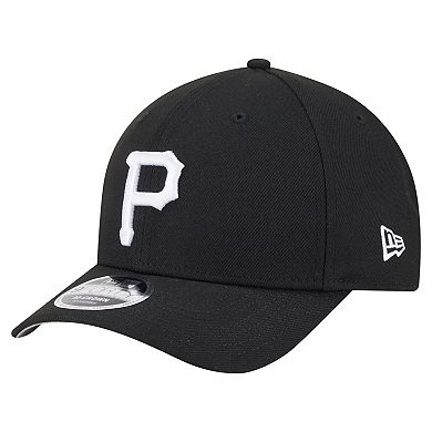 Men's New Era Black Pittsburgh Pirates Player Replica 9FORTY Adjustable Hat