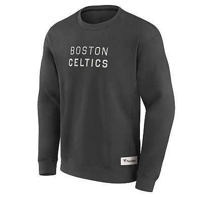 Men's Fanatics Gray Boston Celtics Elements Future Ground Lettering Pullover Sweatshirt