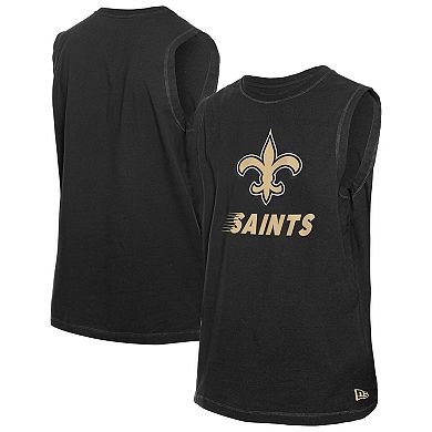 Men's New Era Black New Orleans Saints Leisure Collection Tank Top
