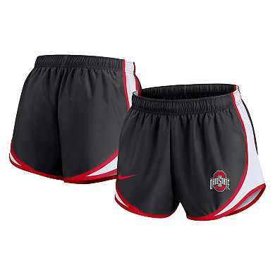 Women's Nike Black Ohio State Buckeyes Spring Break Tempo Performance Shorts