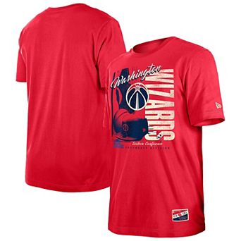 Men's New Era Red Washington Wizards Distressed Throwback Vintage Color Pack T-Shirt