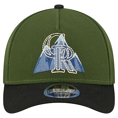 Men's New Era Dark Green Colorado Rockies City Feature 9FORTY A-Frame Adjustable Hat