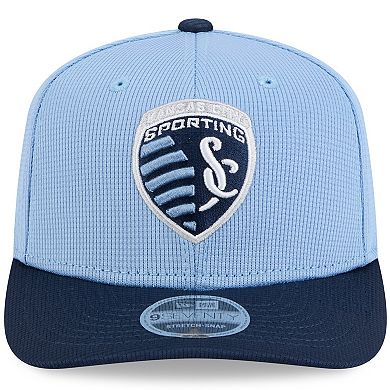 Men's New Era Sky Blue/Navy Sporting Kansas City 2025 Jersey Hook 9SEVENTY Stretch-Snap Hat
