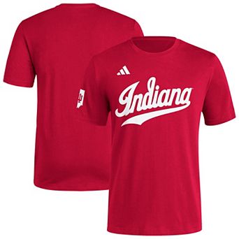 Men's adidas Crimson Indiana Hoosiers Fresh Wordmark T-Shirt