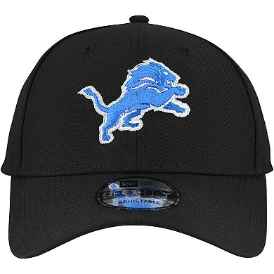 Men's New Era Black Detroit Lions Primary Logo 9FORTY Adjustable Hat