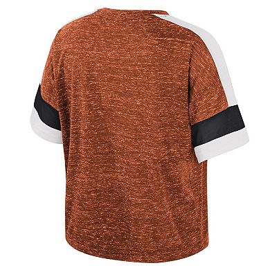 Women's Colosseum Texas Orange Texas Longhorns Color Block Scoop Neck T-Shirt