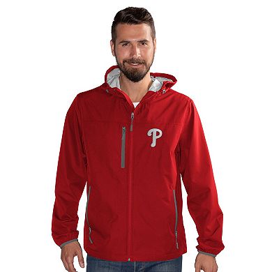 Men's G-III Sports by Carl Banks Red Philadelphia Phillies Double Play Hooded Lightweight Full-Zip Jacket