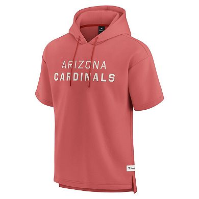 Men's Fanatics Red Arizona Cardinals Elements Future Ground Lettering Short Sleeve Pullover Hoodie