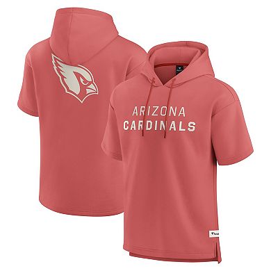 Men's Fanatics Red Arizona Cardinals Elements Future Ground Lettering Short Sleeve Pullover Hoodie
