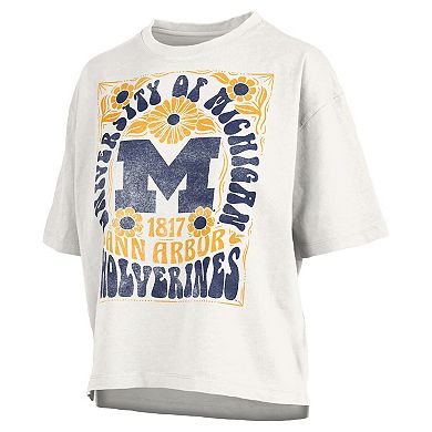 Women's Pressbox White Michigan Wolverines Harmony Oversized T-Shirt