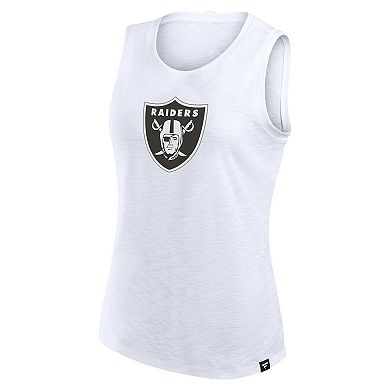 Women's Fanatics White Las Vegas Raiders Slub Tank Top