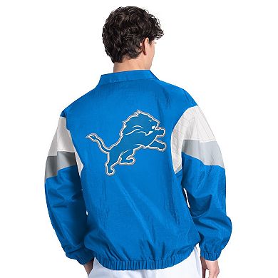 Men's Starter Blue Detroit Lions Yard Line Full-Zip Jacket