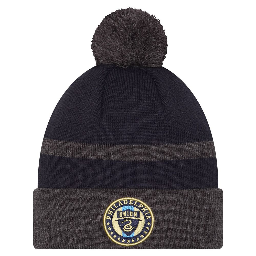 New Era Navy Philadelphia Union 2025 Kickoff Cuffed Knit Hat with Pom