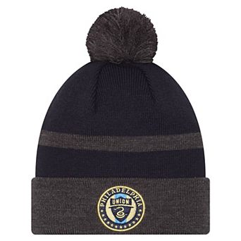 New Era Navy Philadelphia Union 2025 Kickoff Cuffed Knit Hat with Pom