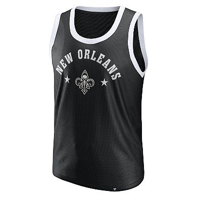 Men's Fanatics Black New Orleans Pelicans Mesh Tank Top