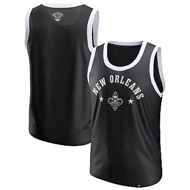 Men's Fanatics Black New Orleans Pelicans Mesh Tank Top