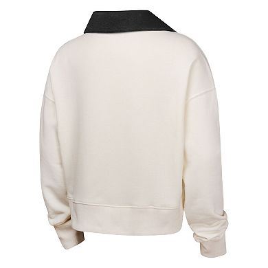 Girls Youth White San Francisco Giants Ballpark Hit Collared V-Neck Pullover Sweatshirt