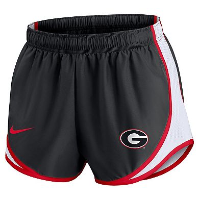 Women's Nike Black Georgia Bulldogs Spring Break Tempo Performance Shorts