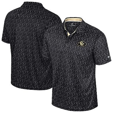 Men's Colosseum Black Colorado Buffaloes Sublimated Golf Polo